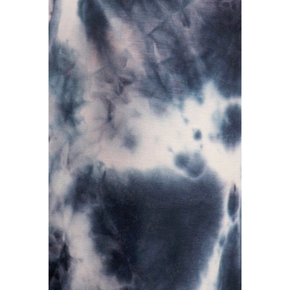 SOLD OUT Bohemian Navy Tie Dye Foldover High Waist Wide Leg Palazzo Lounge - Picture 5 of 6